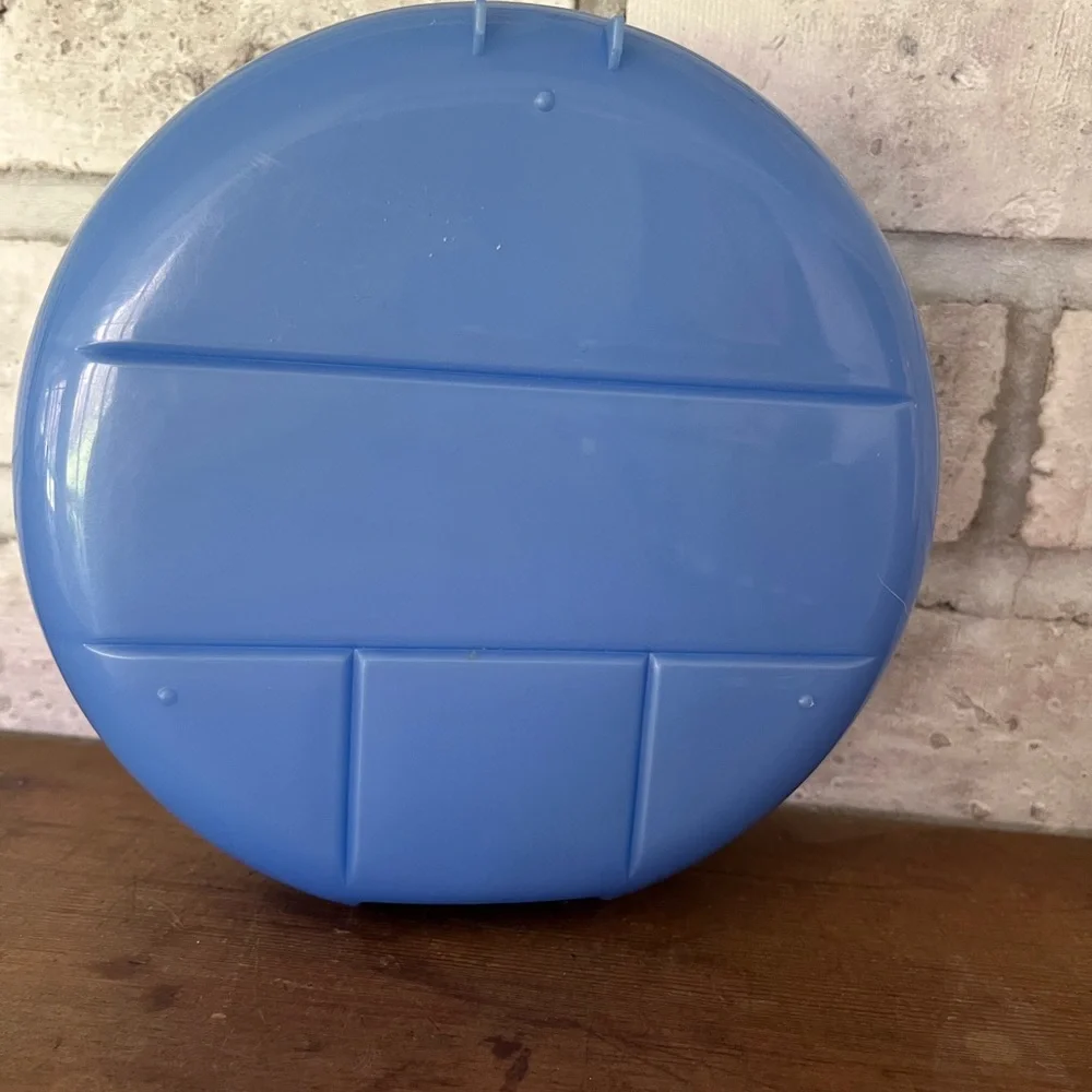 CABOODLES 5860 VINTAGE ROUND MIRROR MAKEUP CASE‎ BLUE